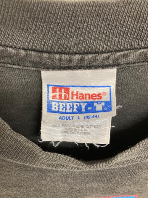 Hanes（ヘインズ）Hanes (ヘインズ) 90`SプリントTシャツ ブラック サイズ:Lの古着・服飾アイテム