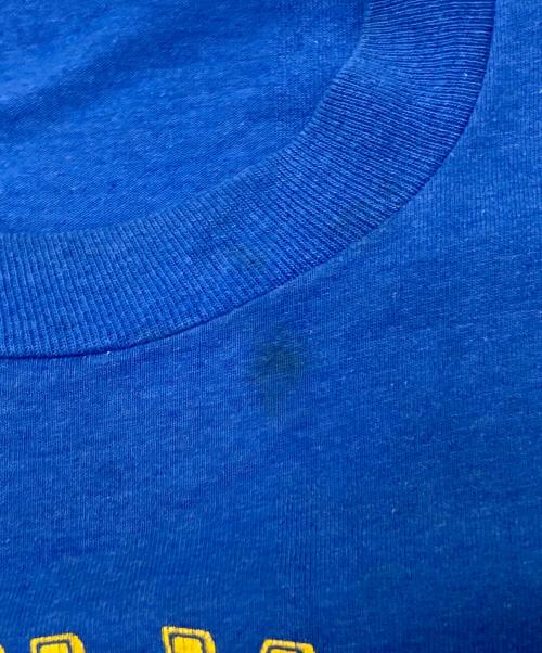 USED（ユーズド）USED (ユーズド) 90‘SプリントTシャツ ブルー×イエロー サイズ:下記参照の古着・服飾アイテム