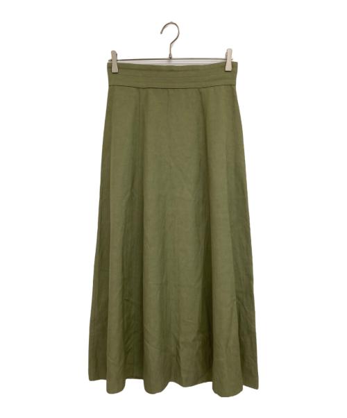 SLOBE IENA（スローブ イエナ）SLOBE IENA (スローブ イエナ) リネン混ハイウエストスカート グリーン サイズ:M (38) 未使用品の古着・服飾アイテム