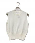 ESTNATIONエストネーション）の古着「ノースリーブニット」｜ホワイト