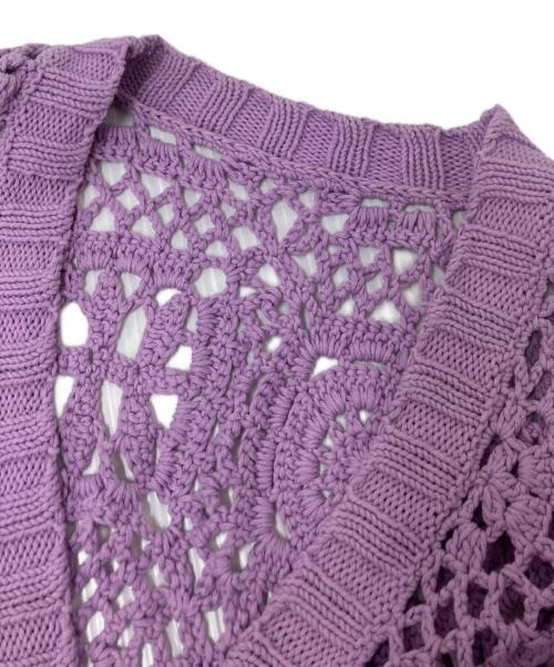 RHC Ron Herman（アールエイチシー ロンハーマン）RHC Ron Herman (アールエイチシー ロンハーマン) Random Crochet Cardigan パープル サイズ:下記参照の古着・服飾アイテム