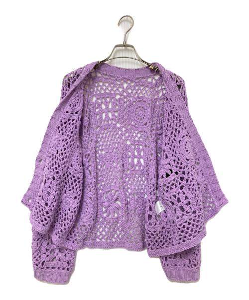 RHC Ron Herman（アールエイチシー ロンハーマン）RHC Ron Herman (アールエイチシー ロンハーマン) Random Crochet Cardigan パープル サイズ:下記参照の古着・服飾アイテム