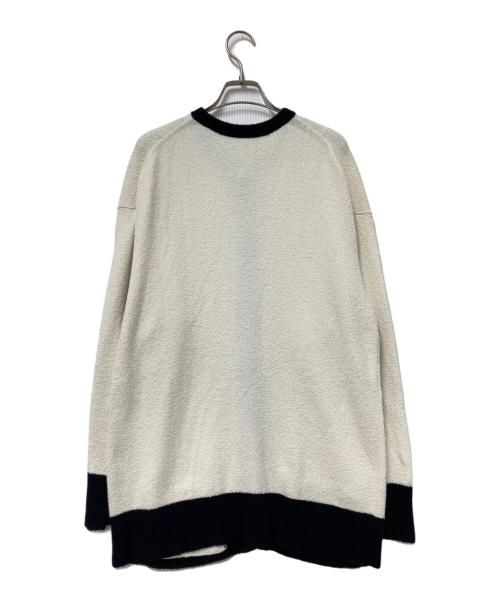 MADISON BLUE（マディソンブルー）MADISON BLUE (マディソンブルー) パール釦 カーディガン ホワイト×ブラック サイズ:Sの古着・服飾アイテム