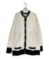 MADISON BLUE（マディソンブルー）の古着「パール釦 カーディガン」｜ホワイト×ブラック