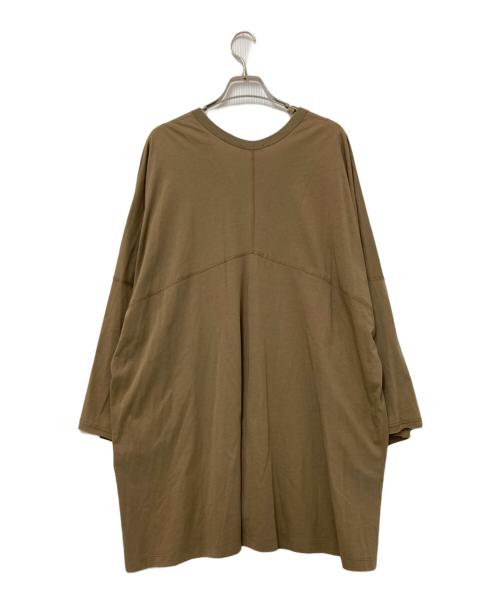 DES PRES（デ プレ）DES PRES (デ プレ) ハイツストコットンジャージー Vネックチュニックプルオーバー ベージュ サイズ:Sの古着・服飾アイテム