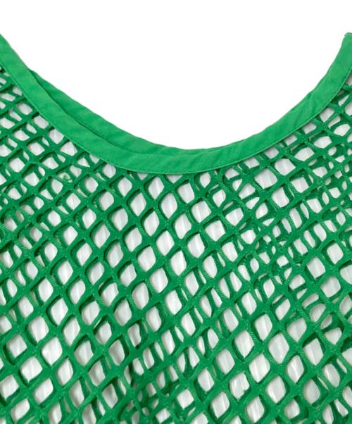 MAISON SPECIAL（メゾンスペシャル）MAISON SPECIAL (メゾンスペシャル) ビックメッシュトップス グリーン サイズ:FREEの古着・服飾アイテム