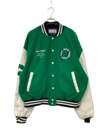 HARSH AND CRUEL（ハーシュアンドクルーエル）の古着「レザー切替ジャケット」｜グリーン