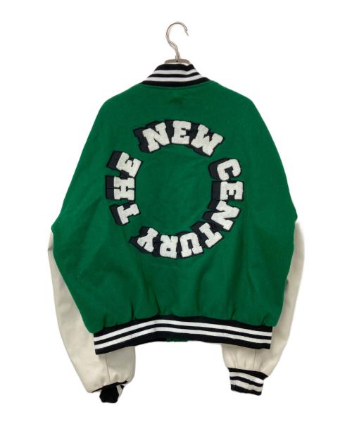 HARSH AND CRUEL（ハーシュアンドクルーエル）HARSH AND CRUEL (ハーシュアンドクルーエル) レザー切替ジャケット グリーン サイズ:下記参照の古着・服飾アイテム