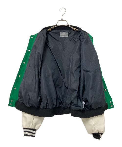 HARSH AND CRUEL（ハーシュアンドクルーエル）HARSH AND CRUEL (ハーシュアンドクルーエル) レザー切替ジャケット グリーン サイズ:下記参照の古着・服飾アイテム