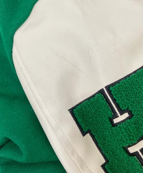 HARSH AND CRUEL（ハーシュアンドクルーエル）HARSH AND CRUEL (ハーシュアンドクルーエル) レザー切替ジャケット グリーン サイズ:下記参照の古着・服飾アイテム