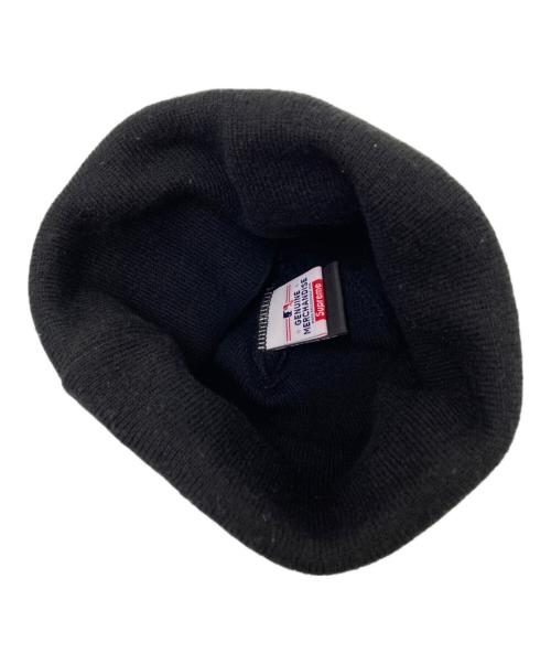 SUPREME（シュプリーム）SUPREME (シュプリーム) New Era (ニューエラ) NEW YORK YANKEES (ニューヨークヤンキース) Box Logo Beanie ブラック×ホワイト サイズ:下記参照の古着・服飾アイテム