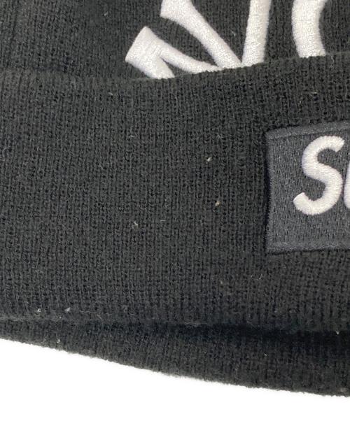 SUPREME（シュプリーム）SUPREME (シュプリーム) New Era (ニューエラ) NEW YORK YANKEES (ニューヨークヤンキース) Box Logo Beanie ブラック×ホワイト サイズ:下記参照の古着・服飾アイテム