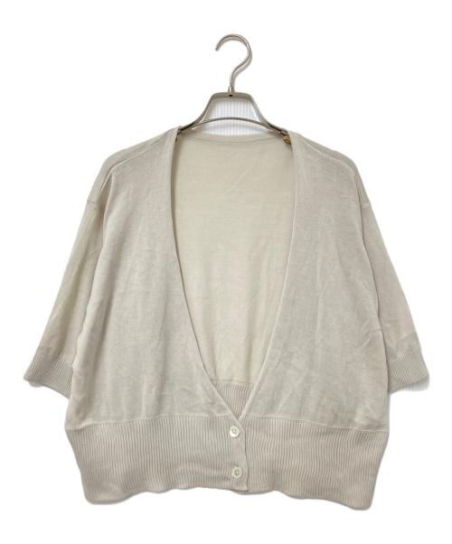 Cion（シオン）Cion (シオン) コットンカシュクールカーディガン ベージュ サイズ:Fの古着・服飾アイテム