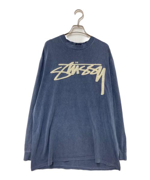 stussy（ステューシー）stussy (ステューシー) ロングスリーブカットソー ブルー サイズ:Lの古着・服飾アイテム