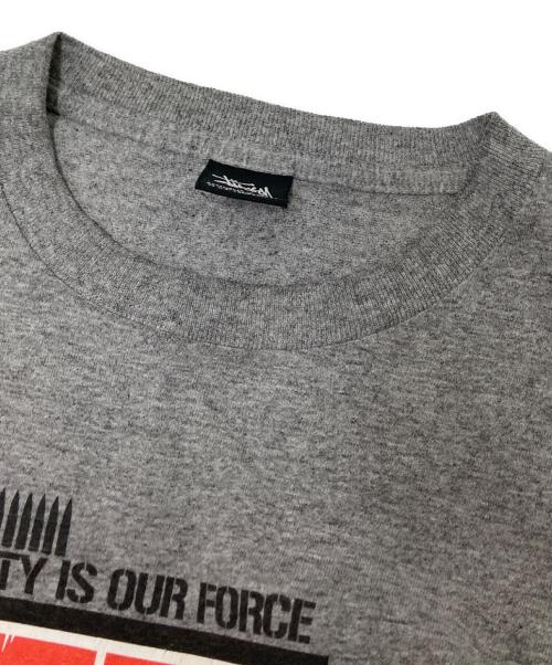 stussy（ステューシー）stussy (ステューシー) プリントカットソー グレー サイズ:Lの古着・服飾アイテム