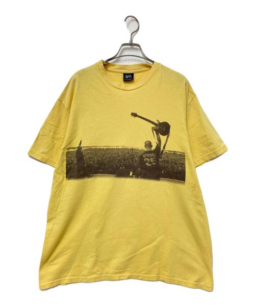stussy（ステューシー）stussy (ステューシー) フォトプリントTシャツ イエロー サイズ:Lの古着・服飾アイテム