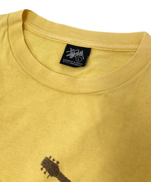 stussy（ステューシー）stussy (ステューシー) フォトプリントTシャツ イエロー サイズ:Lの古着・服飾アイテム