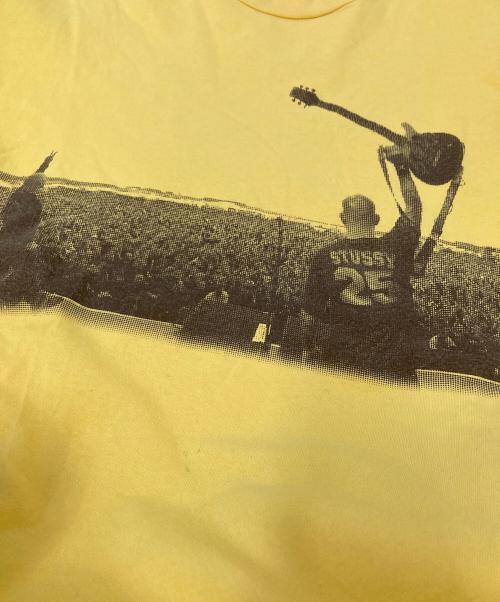 stussy（ステューシー）stussy (ステューシー) フォトプリントTシャツ イエロー サイズ:Lの古着・服飾アイテム