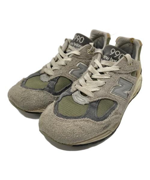 NEW BALANCE（ニューバランス）NEW BALANCE (ニューバランス) ローカットスニーカー ベージュ×グレー サイズ:27.5㎝の古着・服飾アイテム