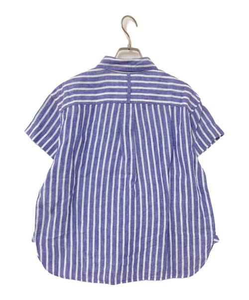 MARGARET HOWELL（マーガレットハウエル）MARGARET HOWELL (マーガレットハウエル) WIDE STRIPE LINEN ブルー×ホワイト サイズ:1の古着・服飾アイテム