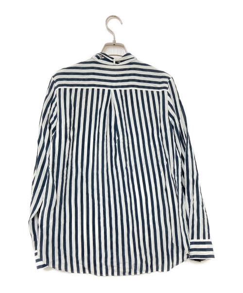 TOMORROW LAND collection（トゥモローランドコレクション）TOMORROW LAND collection (トゥモローランドコレクション) ワイドストライプ ボウタイブラウス ホワイト×ブラック サイズ:36の古着・服飾アイテム