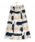 SOEJU (ソージュ) ペイント柄スカート ホワイト×ベージュ サイズ:M：6000円