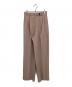 DES PRES（デ プレ）の古着「ハイツイストウールギャバジン 2タックテーパードパンツ」｜ベージュ