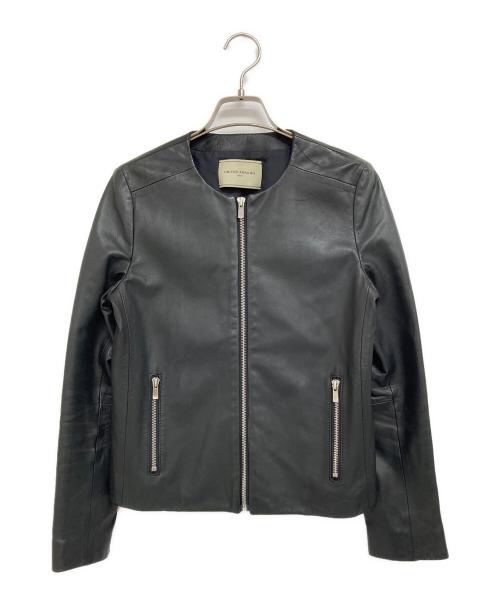 UNITED ARROWS TOKYO（ユナイテッドアローズトウキョウ）UNITED ARROWS TOKYO (ユナイテッドアローズトウキョウ) レザージャケット ブラック サイズ:38の古着・服飾アイテム