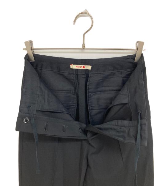 BACCA（バッカ）BACCA (バッカ) ウールレーヨンツイルトラウザーズ ブラック サイズ:36の古着・服飾アイテム