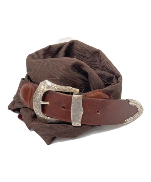 THE Dallas（ザ・ダラス）THE Dallas (ザ・ダラス) ギャザーポーチベルト ブラウン サイズ:下記参照の古着・服飾アイテム