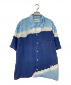 NOMA t.d.ノーマティーディー）の古着「ハンドダイ オープンカラーシャツ」｜ブルー