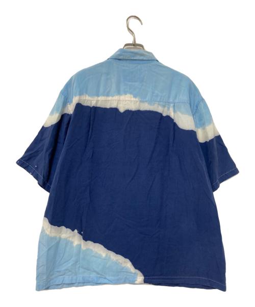 NOMA t.d.（ノーマティーディー）NOMA t.d. (ノーマティーディー) ハンドダイ オープンカラーシャツ ブルー サイズ:4の古着・服飾アイテム