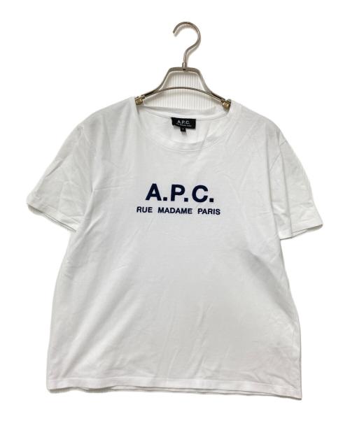 A.P.C.（アーペーセー）A.P.C. (アーペーセー) ロゴ刺繍Tシャツ ホワイト サイズ:Sの古着・服飾アイテム