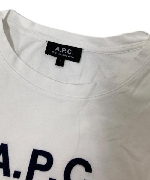 A.P.C.（アーペーセー）A.P.C. (アーペーセー) ロゴ刺繍Tシャツ ホワイト サイズ:Sの古着・服飾アイテム