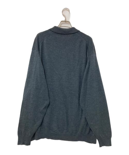 JOHN SMEDLEY（ジョンスメドレー）JOHN SMEDLEY (ジョンスメドレー) EXファインメリノウール24ゲージニットシャツカーディガン グレー サイズ:Lの古着・服飾アイテム