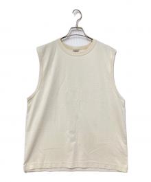 filmelange（フィルメランジェ）の古着「Air Spinning Tenjikuノースリーブカットソー」｜アイボリー