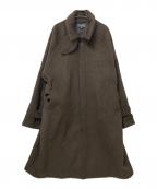 Casper John AIVERキャスパージョンアイバー）の古着「W70ラムタッチウールショートバルマカーンコート」｜ブラウン