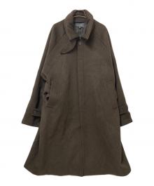 Casper John AIVER（キャスパージョンアイバー）の古着「W70ラムタッチウールショートバルマカーンコート」｜ブラウン