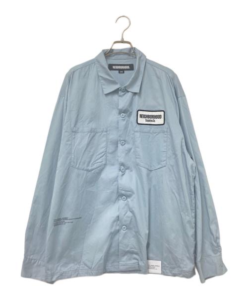 NEIGHBORHOOD（ネイバーフッド）NEIGHBORHOOD (ネイバーフッド) CLASSIC WORK SHIRT LS-2 ブルー サイズ:Lの古着・服飾アイテム
