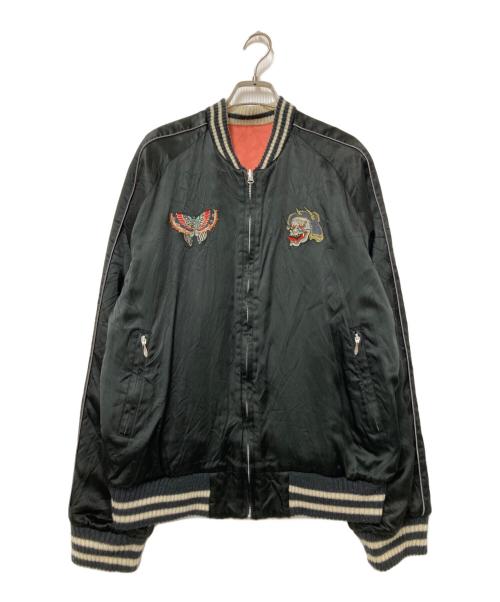 OZONE ROCKS（オゾンロックス）OZONE ROCKS (オゾンロックス) スカジャン ブラック×ピンク サイズ:下記参照の古着・服飾アイテム