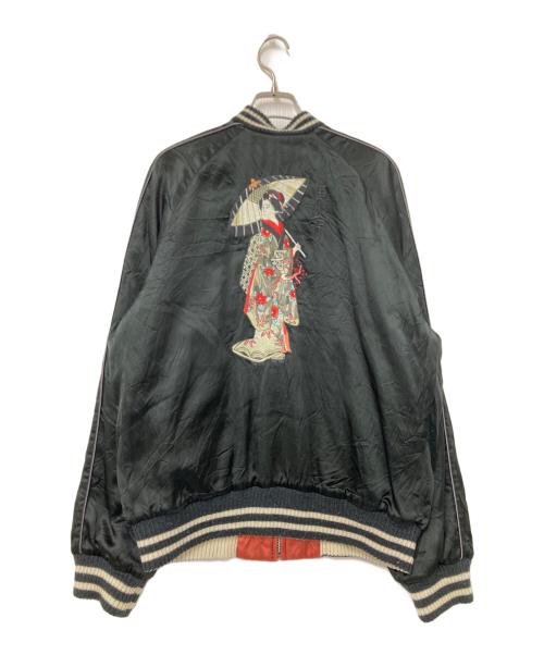 OZONE ROCKS（オゾンロックス）OZONE ROCKS (オゾンロックス) スカジャン ブラック×ピンク サイズ:下記参照の古着・服飾アイテム