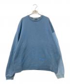 MUSIC SAVED MY LIFEミュージック セイブ マイ ライフ）の古着「切替ペイントスウェット」｜ブルー