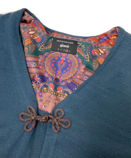 glamb（グラム）glamb (グラム) Etro cardigan ブルー サイズ:3の古着・服飾アイテム