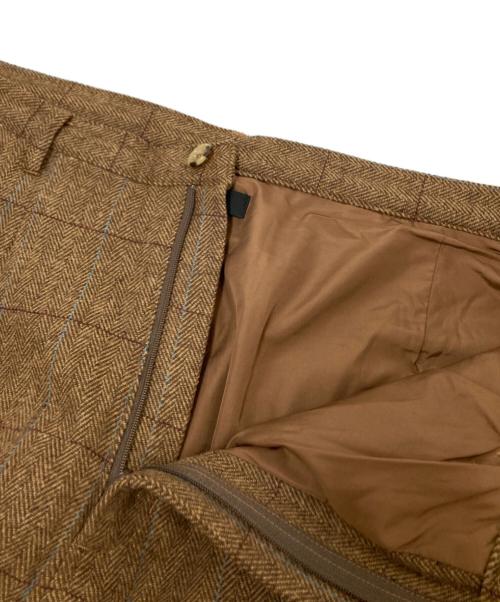 glamb（グラム）glamb (グラム) Windowpane slacks ブラウン サイズ:Lの古着・服飾アイテム