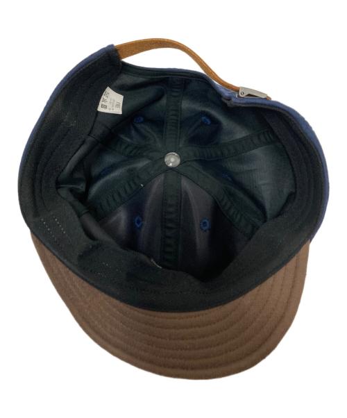 glamb（グラム）glamb (グラム) Mighty Shine (マイティシャイン) ロゴブリッジキャップ ネイビー×ブラウン サイズ:下記参照の古着・服飾アイテム