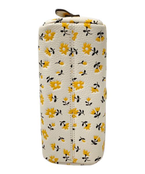 COACH（コーチ）COACH (コーチ) コスメティック ポーチ・フローラル プリント ベージュ×イエロー サイズ:下記参照の古着・服飾アイテム