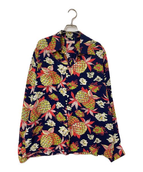 Sun Surf（サンサーフ）Sun Surf (サンサーフ) ロングスリーブハワイアンシャツ ネイビー サイズ:Mの古着・服飾アイテム