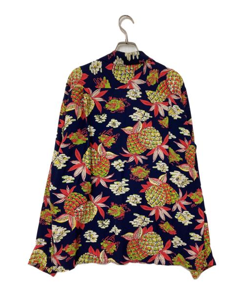 Sun Surf（サンサーフ）Sun Surf (サンサーフ) ロングスリーブハワイアンシャツ ネイビー サイズ:Mの古着・服飾アイテム