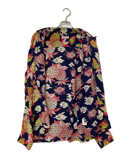Sun Surf（サンサーフ）Sun Surf (サンサーフ) ロングスリーブハワイアンシャツ ネイビー サイズ:Mの古着・服飾アイテム