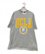 COMME des GARCONS JUNYA WATANABE MANコム デ ギャルソン ジュンヤ ワタナベ マン）の古着「ネップ加工カレッジプリントTシャツ」｜グレー